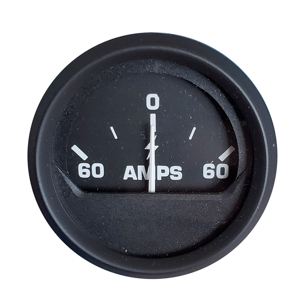 Faria Beede Instruments Ammeter Gauge (60-0-60 Amps) - Black 12822